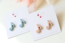 Load image into Gallery viewer, Music Note Stud Earrings
