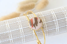 Load image into Gallery viewer, Water Blue | Orange | White Bracelet Bangle
