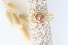 Load image into Gallery viewer, Water Blue | Orange | White Bracelet Bangle
