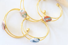 Load image into Gallery viewer, Water Blue | Orange | White Bracelet Bangle
