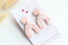 Load image into Gallery viewer, Pink Paua Iridescent Shell Earrings

