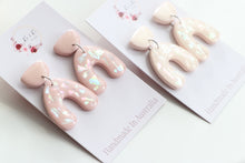 Load image into Gallery viewer, Pink Paua Iridescent Shell Earrings
