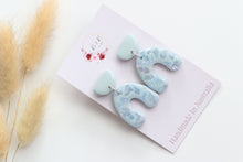 Load image into Gallery viewer, Blue Paua Iridiscent Shell Earrings
