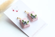 Load image into Gallery viewer, Pink Floral Book Earrings
