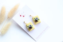 Load image into Gallery viewer, Yellow Floral Book Earrings

