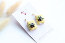 Load image into Gallery viewer, Yellow Floral Book Earrings
