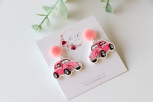 Load image into Gallery viewer, Pink Car Earrings
