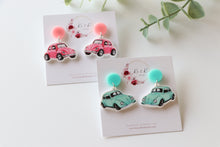 Load image into Gallery viewer, Pink Car Earrings
