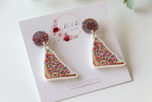 Load image into Gallery viewer, Rainbow Sprinkle Sandwich Earrings
