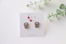 Load image into Gallery viewer, Coffee Cup Stud Earrings
