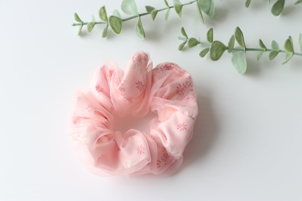 Scrunchie Netted Pink