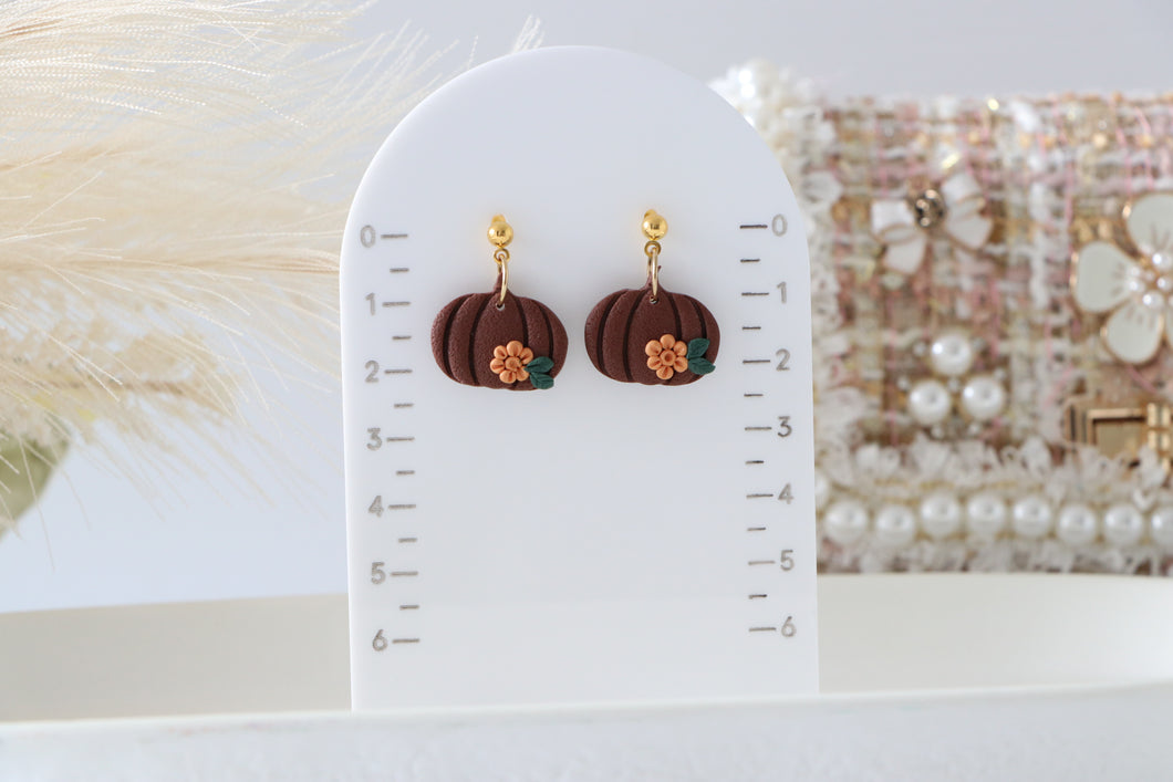 Pumpkin Earrings ( Snuff )