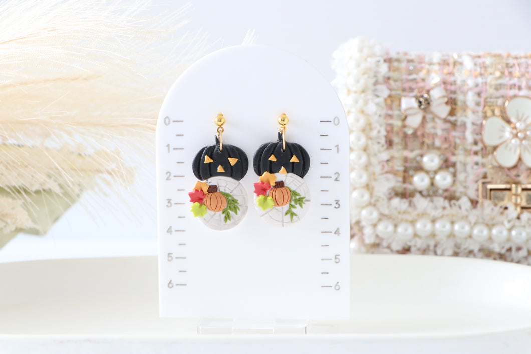 Pumpkin Web Earrings