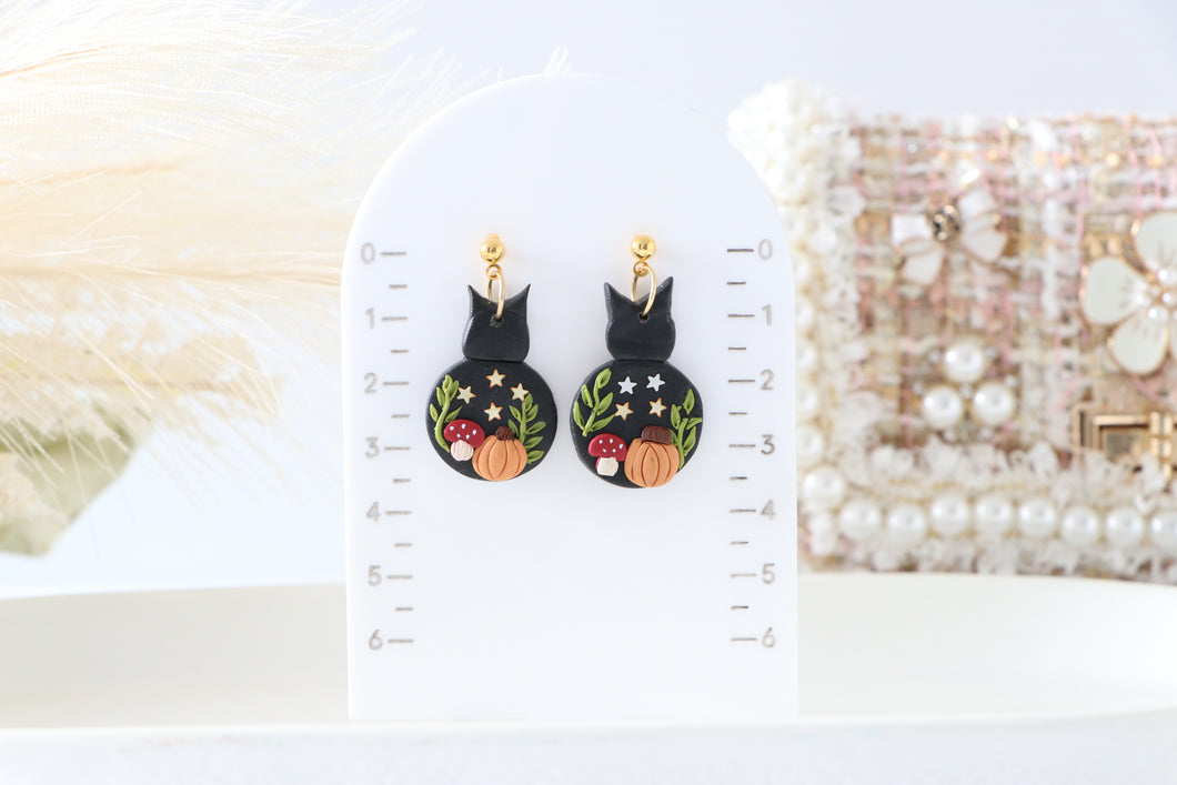 Halloween Cat Earrings