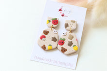 Load image into Gallery viewer, Teddy Bear and Fruit Handmade Earrings
