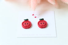 Load image into Gallery viewer, apple_stud_earrings_handmadef_front_view
