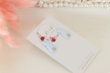 Load image into Gallery viewer, blue_bunny_stud_earrings_handmade_side_view
