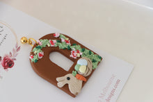 Load image into Gallery viewer, bunny_easter_egg_arc_dangle_earrings_handmade_side_view
