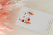 Load image into Gallery viewer, mini_carrot_stud_earrings_handmade_right_side_view
