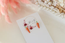 Load image into Gallery viewer, mini_carrot_stud_earrings_handmade_side_view
