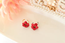 Load image into Gallery viewer, red_flower_ring_handmade_far_view
