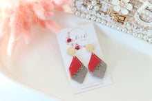 Load image into Gallery viewer, ruby_diamond_stone_dangle_earrings_handmade_up_view
