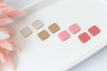 Load image into Gallery viewer, simple_flat_stud_earrings_handmade_side_view
