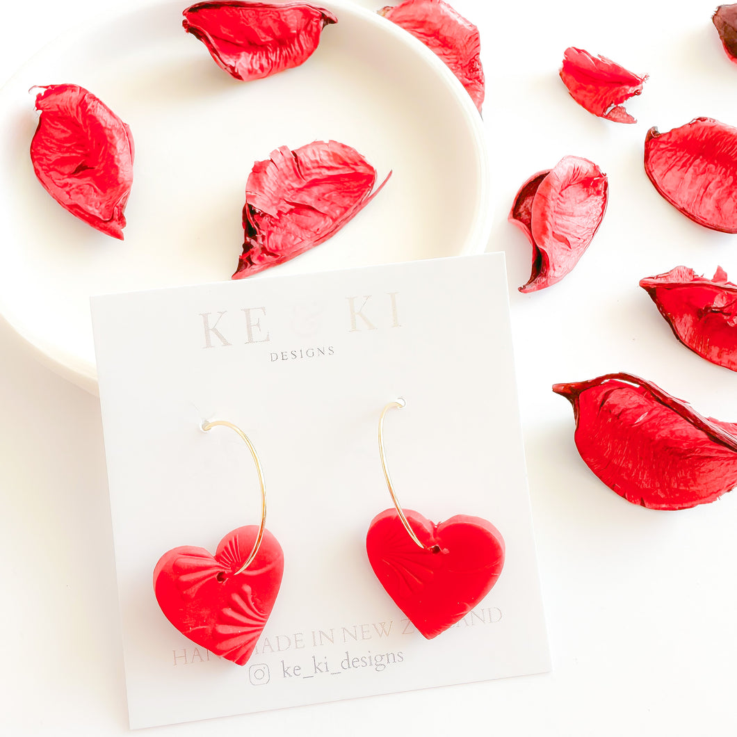 Heart Hoop Earrings